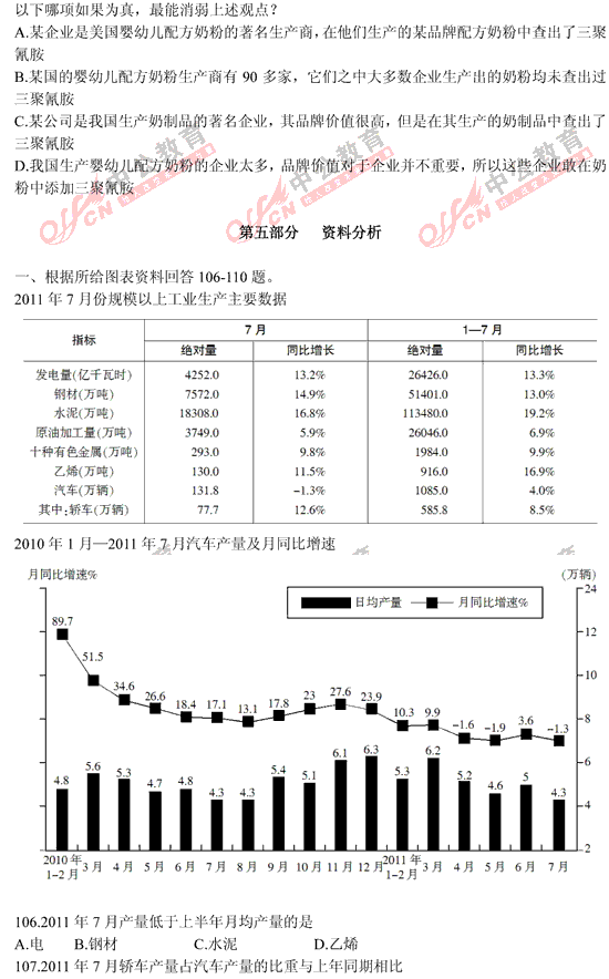 山西公務員考試行測 